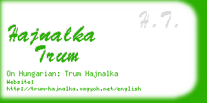 hajnalka trum business card